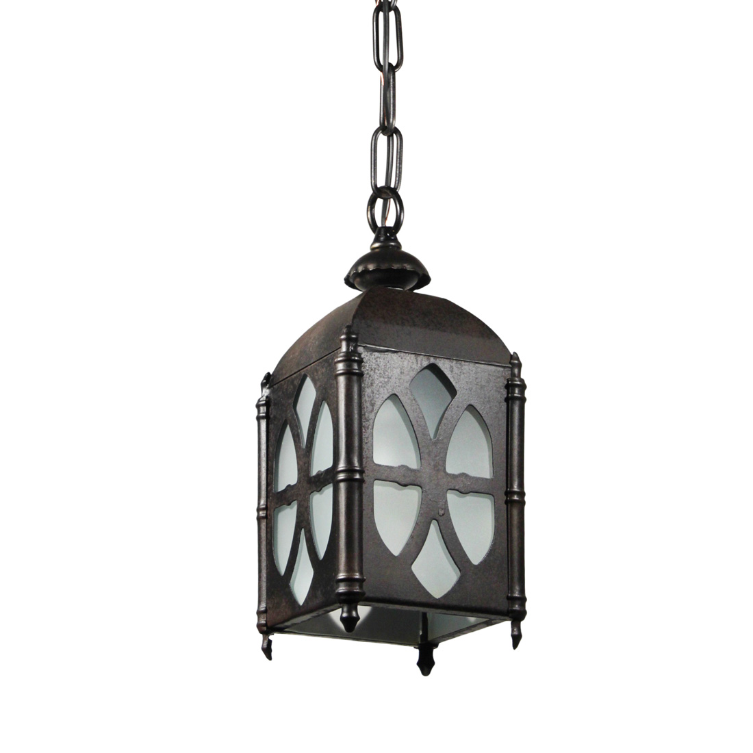 Antique Gothic Revival Lantern with Glass, Early 1900’s