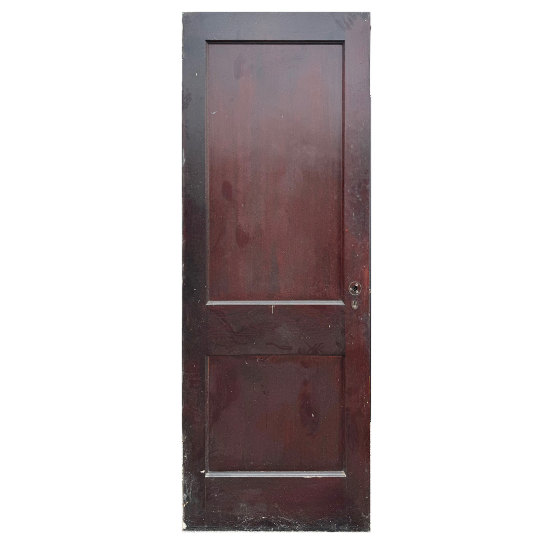 Reclaimed 32” Two-Panel Solid Wood Door, Stained