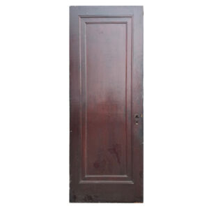 Salvaged 32” Stained Single-Panel Solid Wood Door Salvaged 32” Stained Single-Panel Solid Wood Door