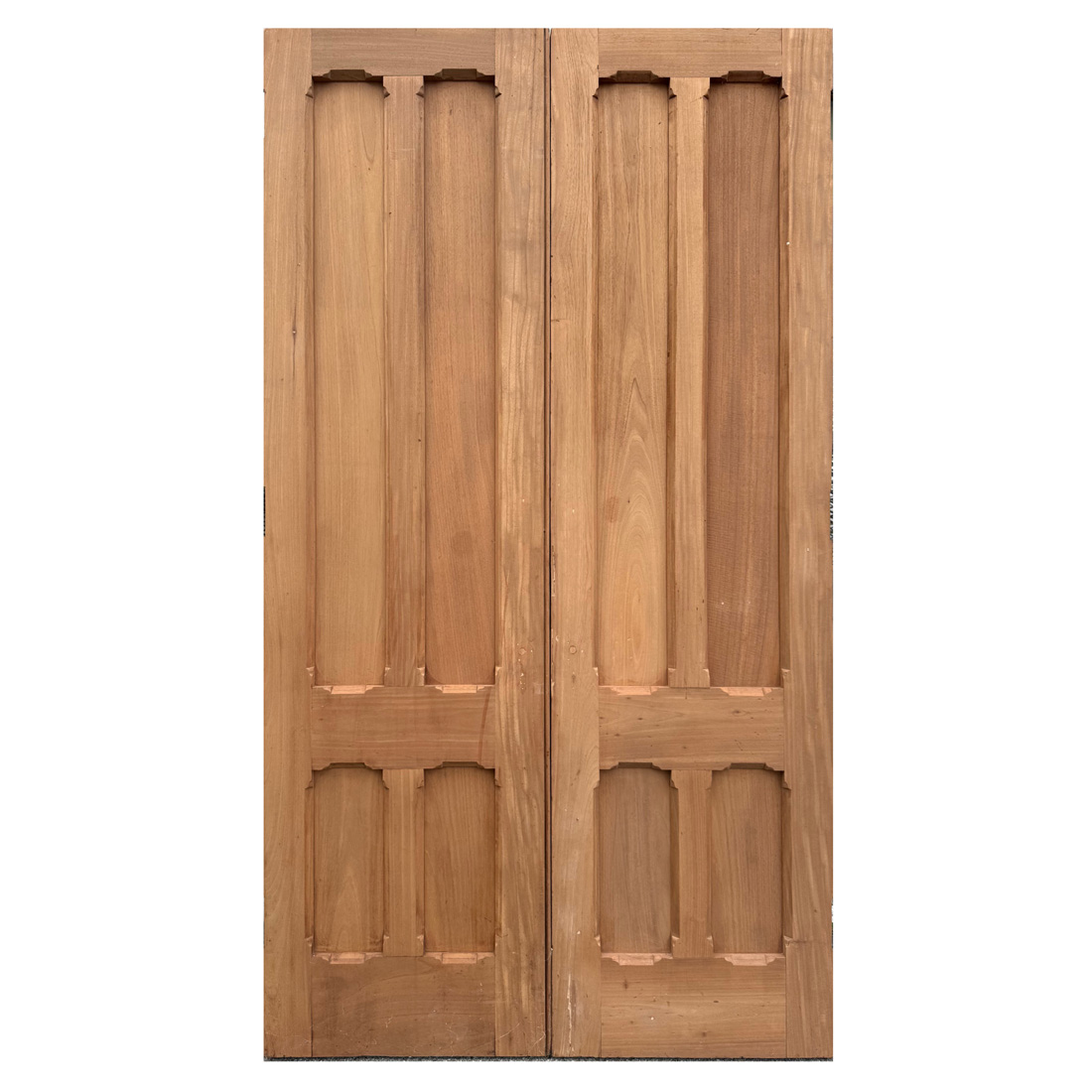 Pair of Antique 56″ Solid Mahogany Doors, c. 1860