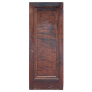 Salvaged 32” Single-Panel Solid Wood Door, Stained