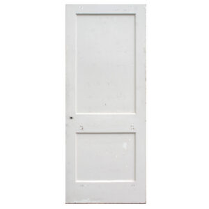 Antique 32” Two-Panel Solid Wood Door, Mirror