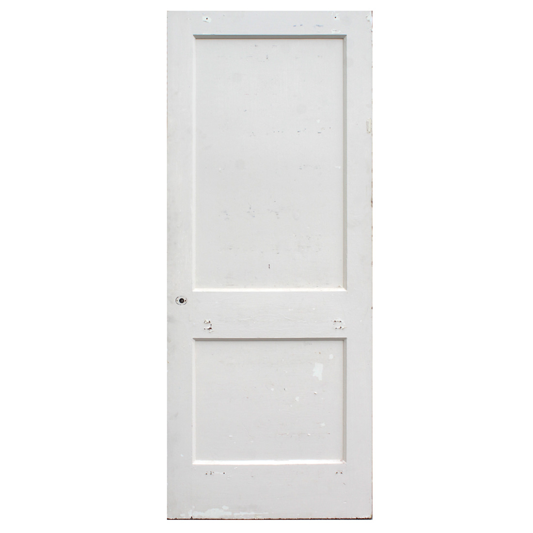 Antique 32” Two-Panel Solid Wood Door, Mirror