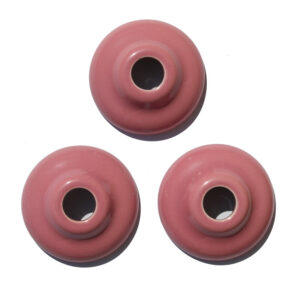 Antique Porcelain Sink Escutcheons by Standard, Rose Du Barry