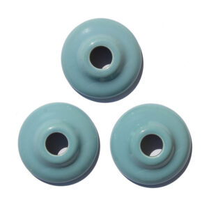 Antique Porcelain Sink Escutcheons by Standard, Clair De Lune Blue