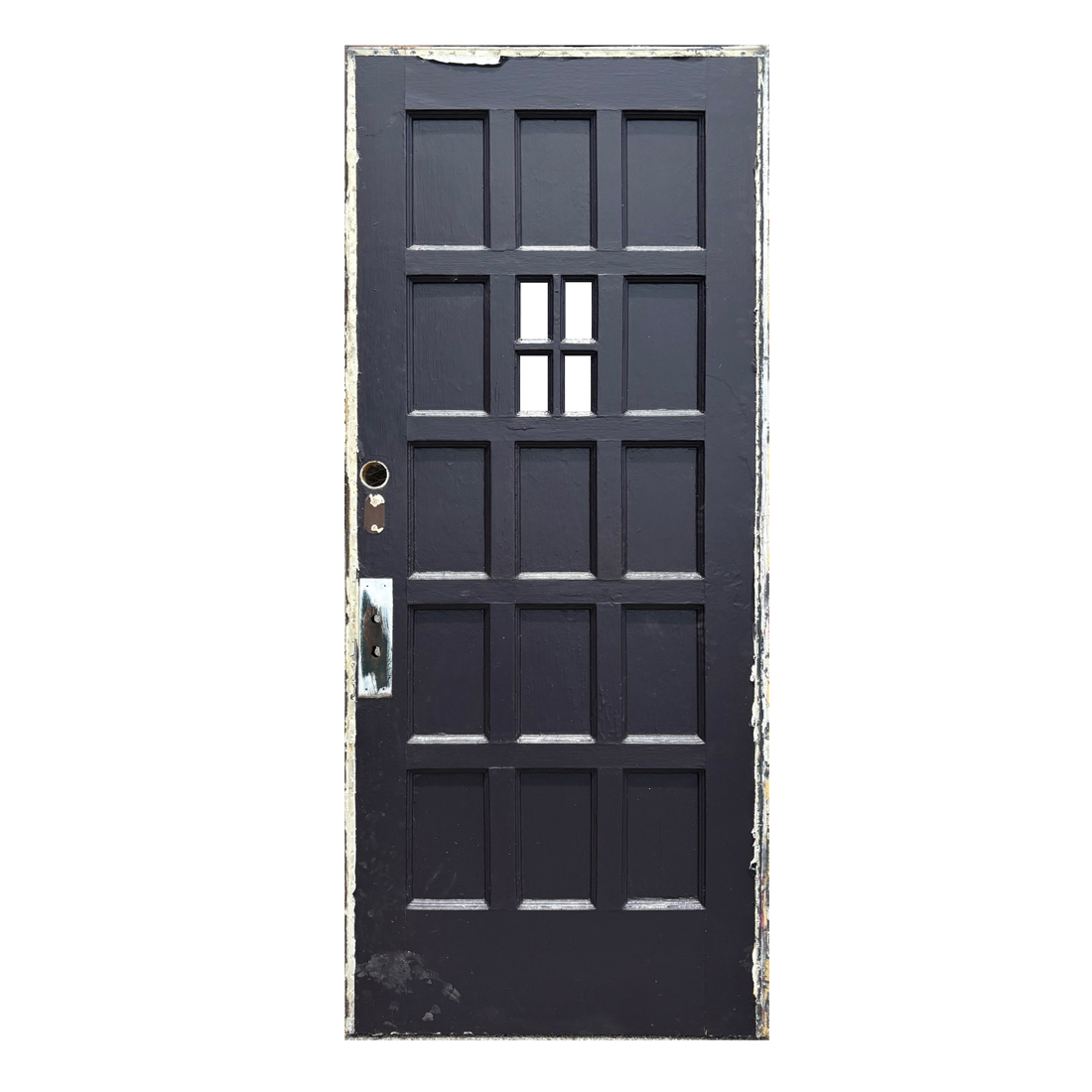 Antique 36” Multi Panel Door with Window