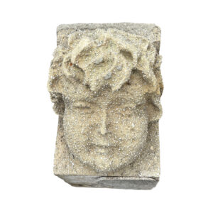 Antique Cast Stone Cherub Facade Ornaments, c. 1912