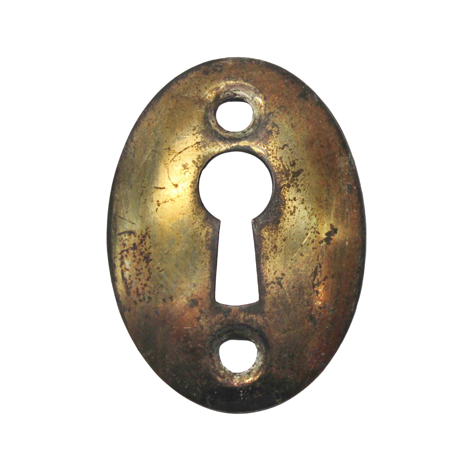 Salvaged Antique Brass Keyhole Covers