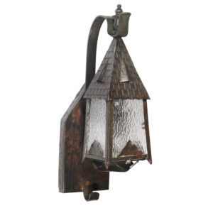 Antique Exterior Copper Lantern Sconce, early 1900s