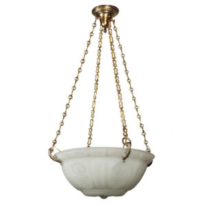 Substantial Antique Inverted Dome Chandelier, Neoclassical Lighting