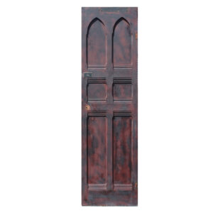 Salvaged 24” Decorative Oak Door, Gothic Revival