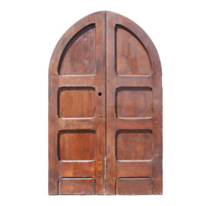 Salvaged Pair of 52″Arched Doors, Gothic Revival