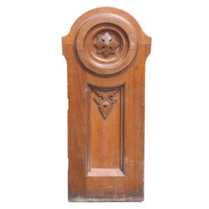 Decorative Reclaimed Oak Church Pew End Panels, Right