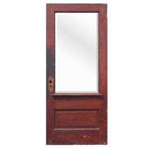 Reclaimed Antique 36″ Door with Beveled Glass, Early 1900’s