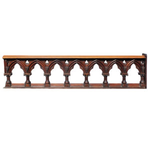Decorative Antique Carved Wood Railing, Oak