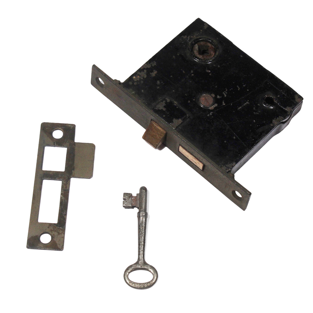Antique Mortise Lock Sets with Key & Striker by Sargent, New Old Stock