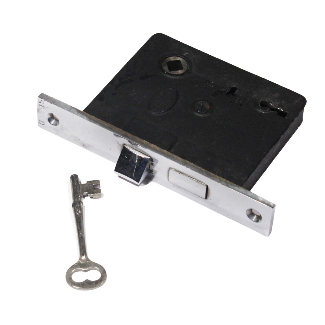 Antique Chrome Mortise Lock Sets with Key & Striker by Corbin, New Old Stock