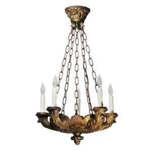Rare Antique Plaster Chandelier, Early 1900’s