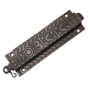 Decorative Antique Cast Iron Surface Mount Head Bolt, Eastlake