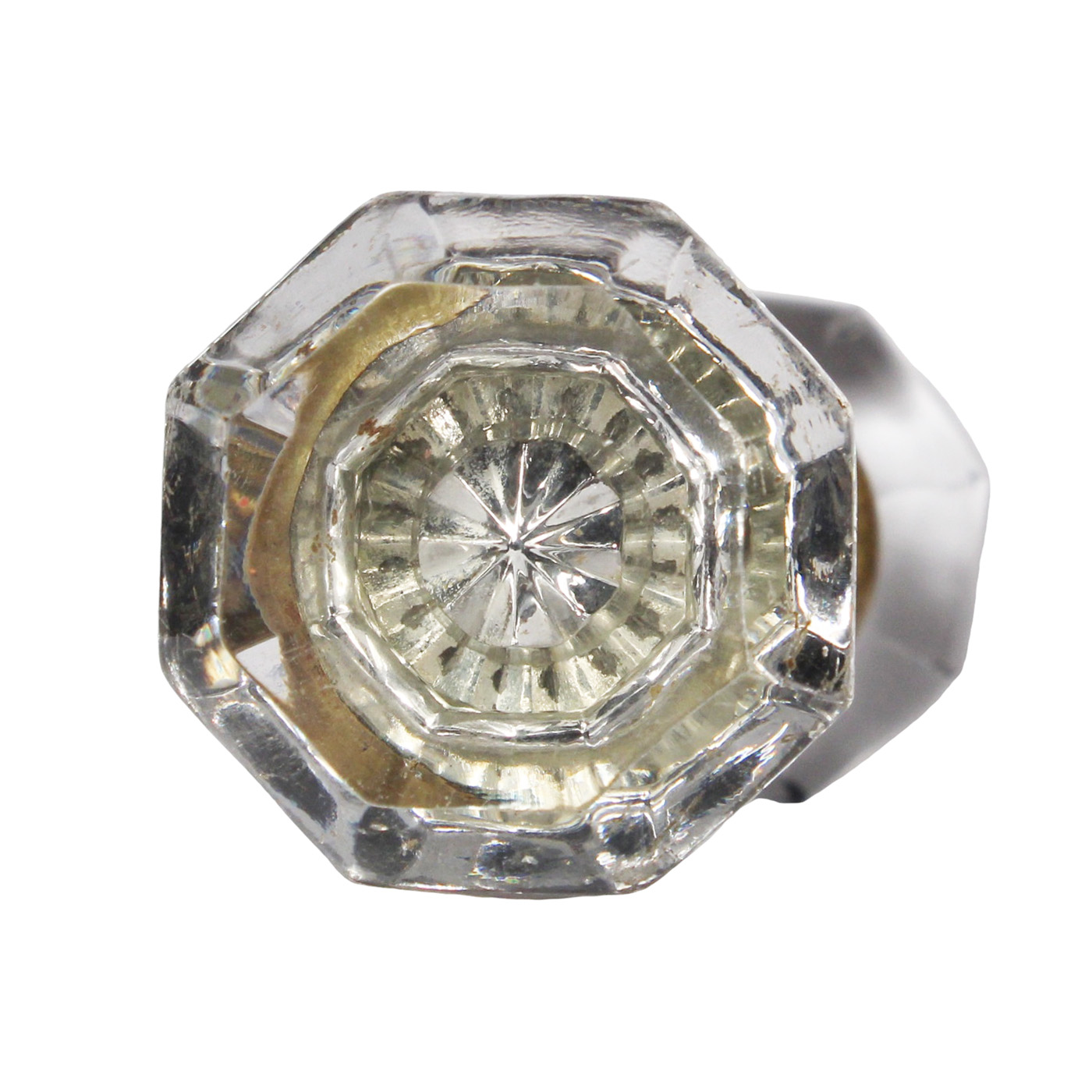 Antique Octagonal Glass Door Knob Sets