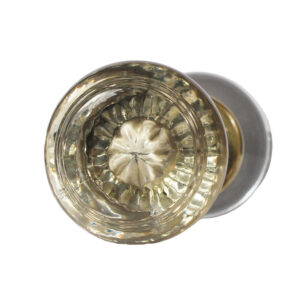 Antique Round Glass Door Knob Sets, Early 1900’s