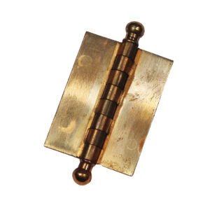Petite Antique Cast Brass Permanent Hinges, New Old Stock Petite Antique Cast Brass Permanent Hinges, New Old Stock