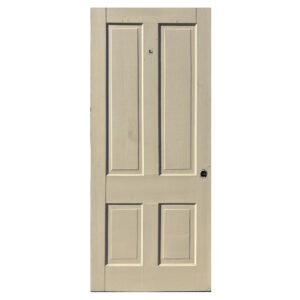 Antique 36” Four-Panel Solid Wood Door, Early 1900’s
