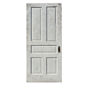 Salvaged 36” Five-Panel Solid Wood Door, Antique Doors Salvaged 36” Five-Panel Solid Wood Door, Antique Doors
