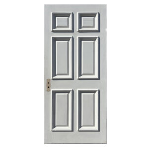 Salvaged 36” Six-Panel Solid Wood Door, Early 1900’s