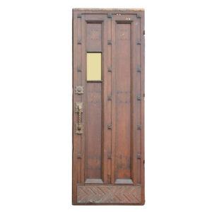 Reclaimed 30” Decorative Oak Door, c. 1926