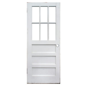 Salvaged Antique 30” Farmhouse Door, Early 1900’s