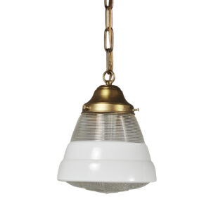 Petite Antique Brass Pendant Light with Glass Shade Petite Antique Brass Pendant Light with Glass Shade