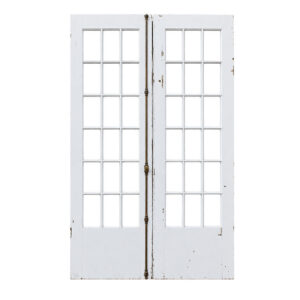 Pair of Reclaimed 58″ French Doors, Mahogany Pair of Reclaimed 58″ French Doors, Mahogany