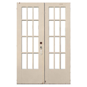 Pair of Reclaimed 60″ French Doors, Early 1900s