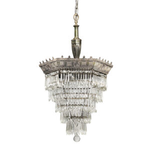 Unusual Antique Neoclassical Wedding Cake Chandelier, Early 1900’s Unusual Antique Neoclassical Wedding Cake Chandelier, Early 1900’s